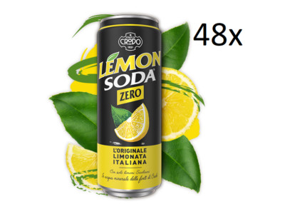 48x Dose Lemonsoda zero 330ml Campari Group Lemonsoda Zitrone italienisch