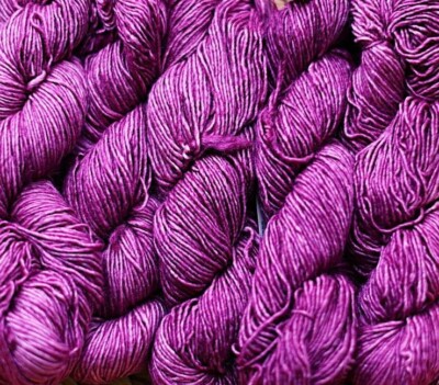 PLUM BLOSSOM Violets 150yd Skein Malabrigo SILKY MERINO x-Soft Wool+Silk DK YARN