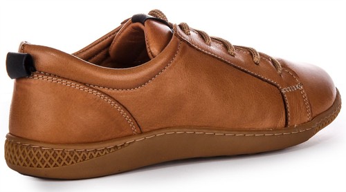 JUSTINREESS ENGLAND Suave 7 Contemporánea Ante Mujer Zapatillas Marrón GB 3-8 - Imagen 3 de 6