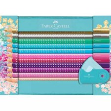 Faber-Castell Pencil Set Sparkle Turquoise Tin Pencil Set, 20 pieces 201641 