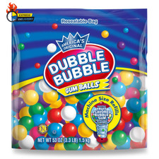 Dubble Bubble Gumball Machine Refill - More than 3 Pounds of Bulk Bubblegum Ball