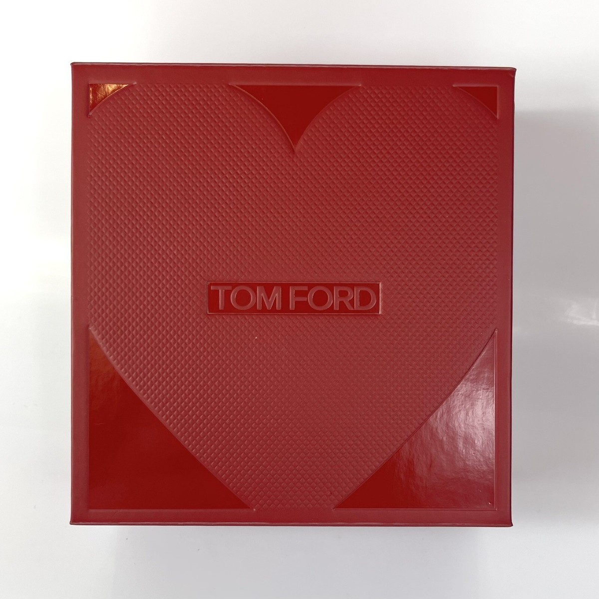 TOM FORD Small Square Empty Gift Box Container Red Heart