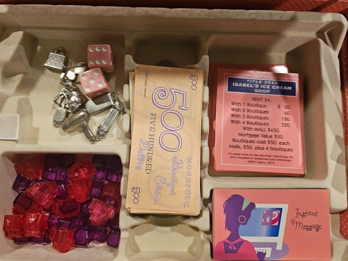 Monopoly Vintage 2007 Pink Boutique Limited Edition | eBay