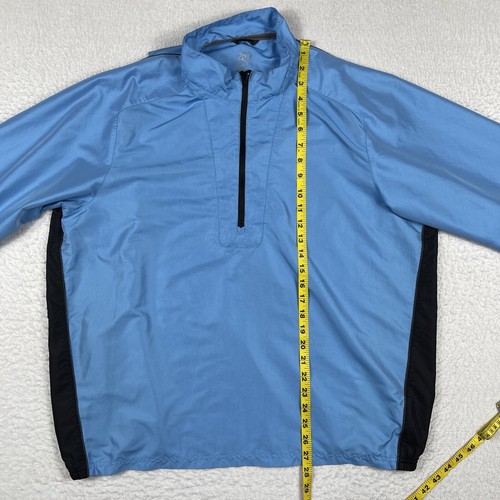 Zero Restriction Jacket Mens Large Blue 1/4 Zip Pullover Tour Series Windbreaker - Picture 6 of 15
