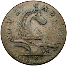 1787 54-k R-3 Serpent Head New Jersey Colonial Copper Coin