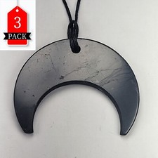 Shungite World Shungite Pendant Lunnica Lunar Amulet - Pack of 3