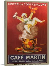 ARTCANVAS Cafe Martin 1921 Canvas Art Print by Leonetto Cappiello