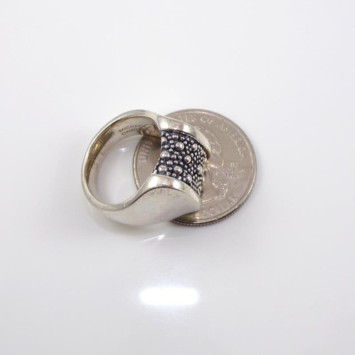 Michael Dawkins Sterling Silver Starry Night Modernist Ring Size 6.5 LFJ3 - Picture 4 of 4