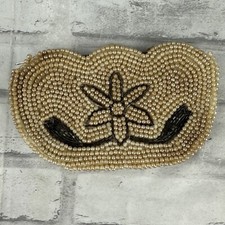 Japanese Miranda Beaded Pearl Coin Purse Floral Detail Read Description