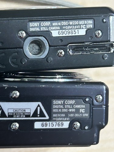 Lot Of 2 Sony Cybershot Untested Digital Compact Camera Zeiss See Details - Picture 7 of 7