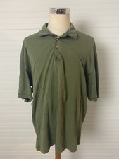 ORVIS Men's Short Sleeve Polo Shirt Button Front Olive Green Sz XXL