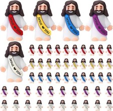 50 Pcs Mini Jesus Figures Easter Jesus Loves You Christ Toys Little Christ Figur