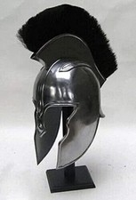 Medieval Armor Black Plume Trojan Achilles Troy Helmet Greek Adult Size Gift