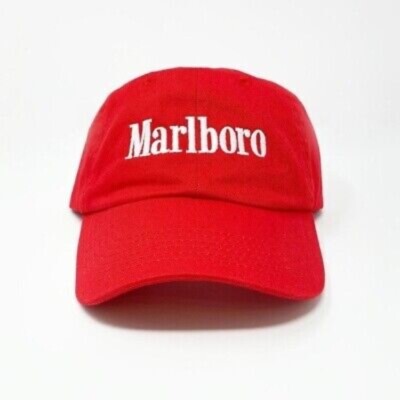Malboro red dad hat Adjustable Cotton Red Cap