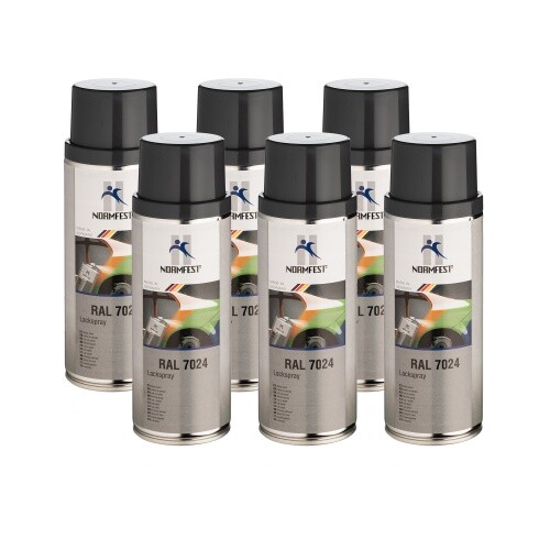 Normfest RAL 7024 graphitgrau Lackspray Spraydose Sprühlack 6x 400ml - Bild 1 von 1