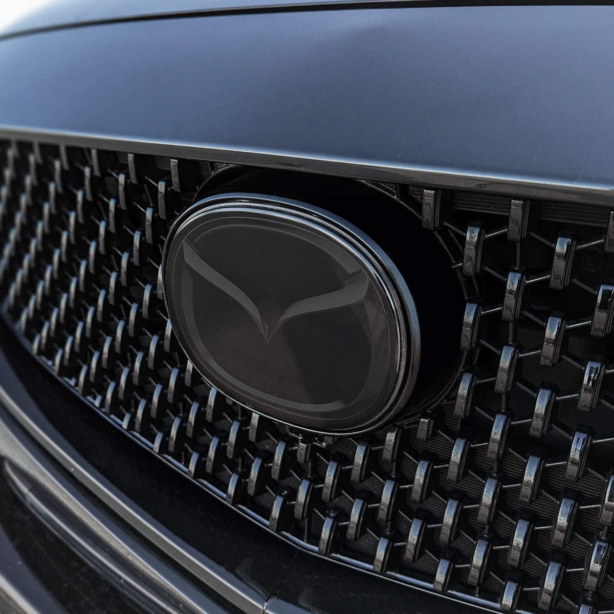2024 Mazda CX-90 Front Emblem Insert Decal Vinyl Dark Smoke For