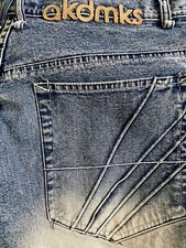 Vintage Y2K Akademiks Wide-Leg Skater Jorts Jean Shorts Streetwear Men  s 40
