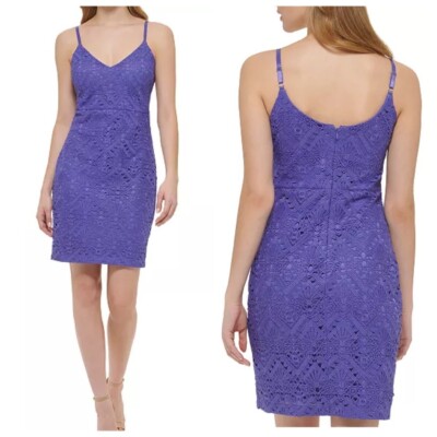 guess purple lace dress Guess? purple lacy dress Petite L (12-14)