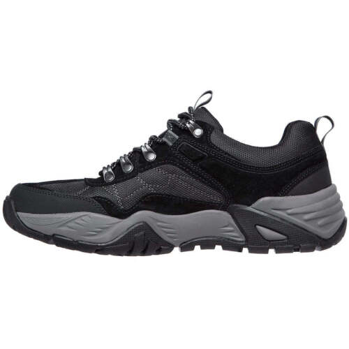 Skechers Men's Water Repellant Trainer with Arch-fit and laces 204411 BLACK - Picture 3 of 3
