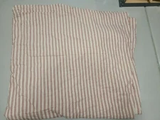 Pottery Barn "Red/Khaki Striped" King Duvet