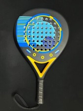 Racchetta Da Padel GEAVESS Rotonda - Superficie In Carbonio E Vetro, Nucleo EVA Memory Foam - Ideale Per Principianti E Intermedi, 345g