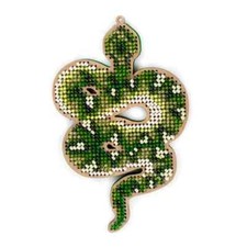 Set for beading on wood Snake semi-cross back needle needlecrafts beads