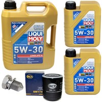 MotoröL Set 5W-30 Liqui Moly 7 Liter + ÖLfilter + Schraube FüR Audi A4 A6 A8 3.0