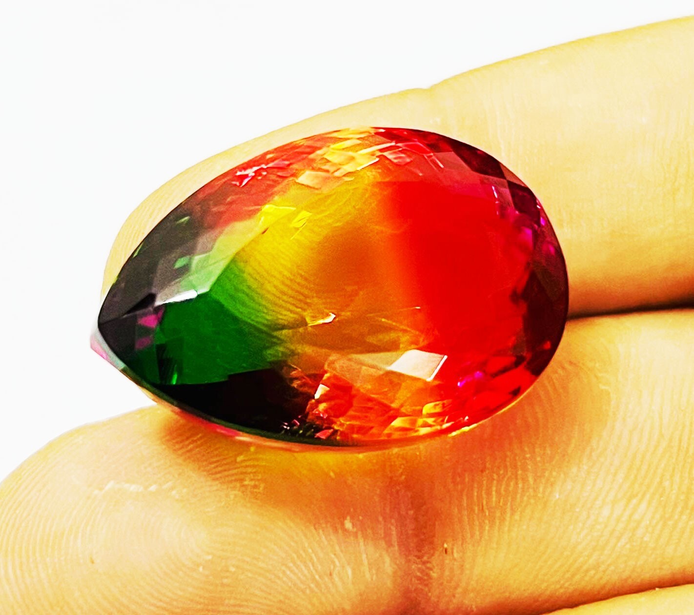 Watermelon Code Pfp Watermelon Tourmaline Multicolor Certified Loose Gemstone 65+ Ct Pear ...