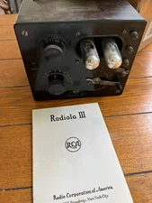 Antique RCA RADIOLA III REGENERATIVE RECIEVER Very Early TUBE RADIO