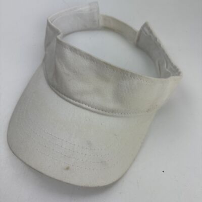 Blank White Unbranded  Visor Cap Hat Adjustable