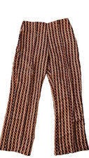 RVCA Drip High Waisted Floral Cropped Flare Pants Espresso Size 27 AVJNP00181
