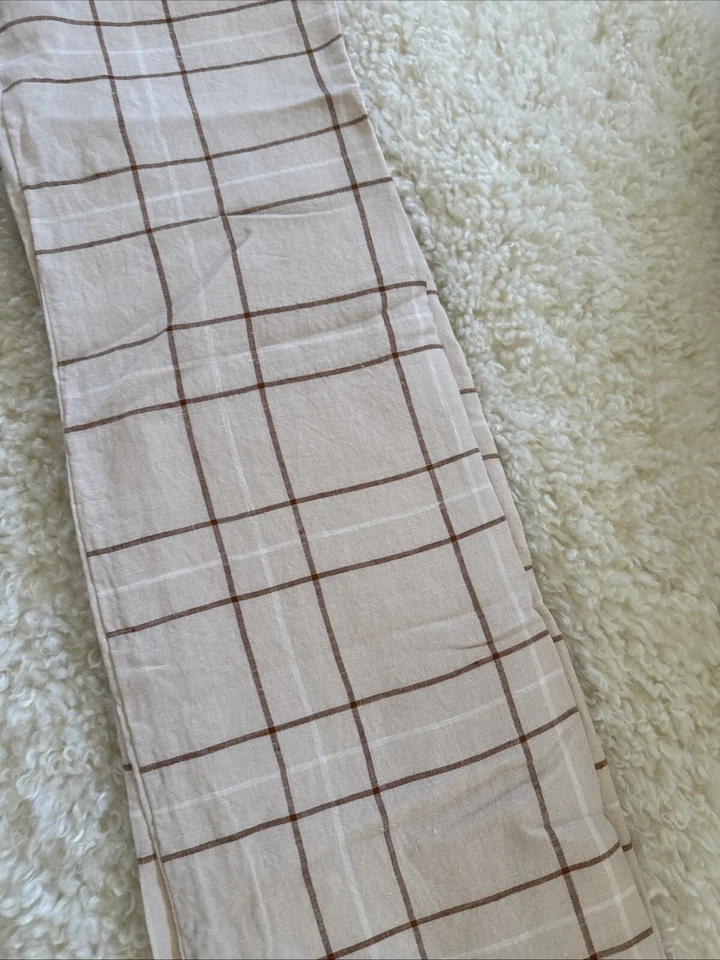 West Elm Heather Taylor Home Open Plaid European Flax Linen Duvet Twin/standard - Image 2 of 4