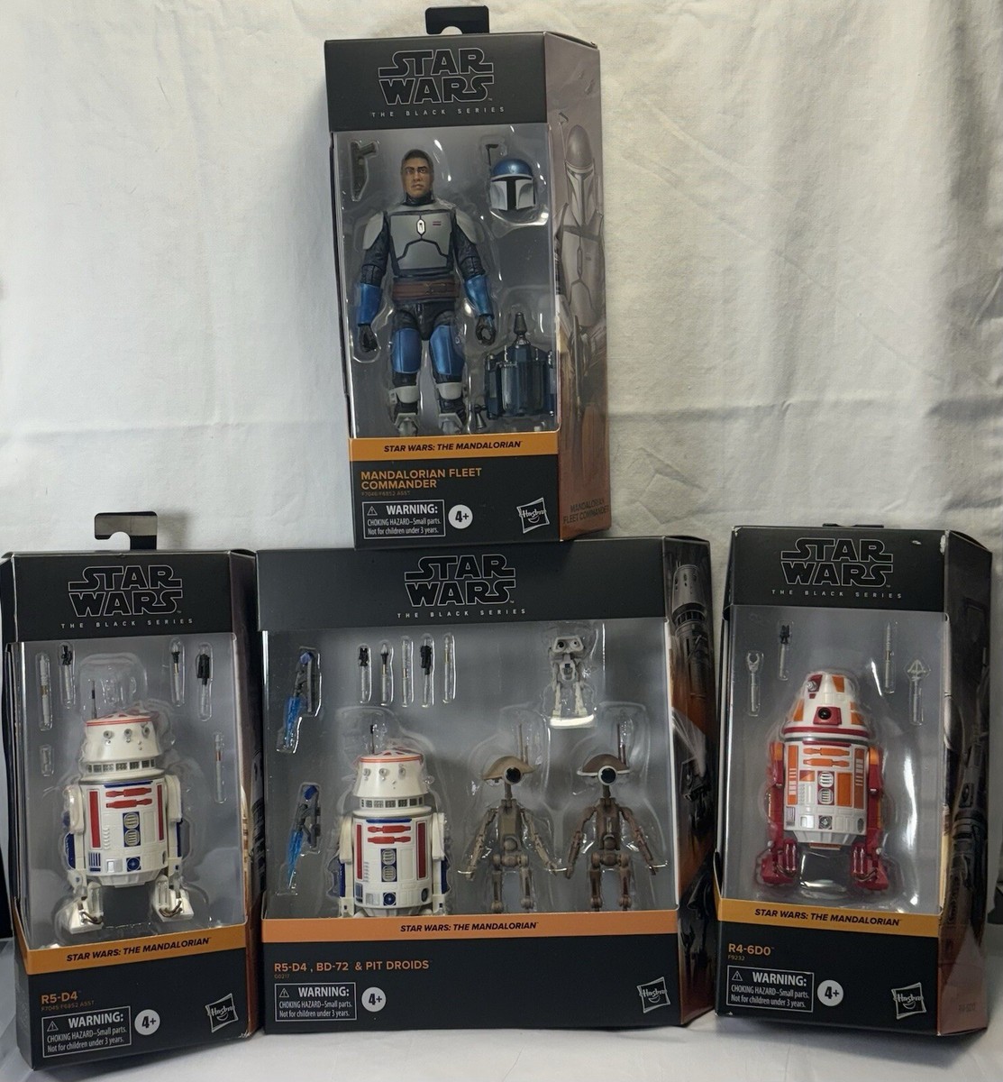 Star Wars Black Series-Mandalorian Lot-33, 34, 35 and R5-D4