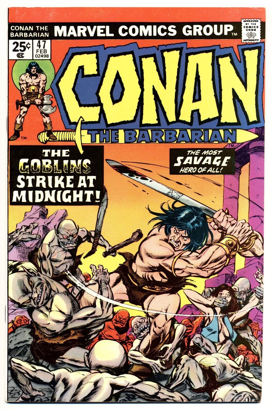 CONAN THE BARBARIAN #47 F/VF, Subscription Insert Variant, Marvel Comics 1975