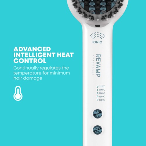 Revamp Progloss Deepform Ceramic Straightening Brush - White BR-1850 - Picture 6 of 7