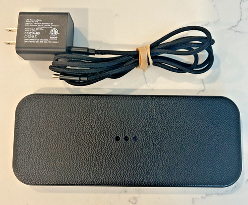 Courant Catch:2 Black Leather Multi-Device Wireless Charging Pad USB C