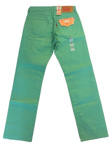 Mens Levi's 501 Jeans Blue W34 L32 Denim Straight Buttoned