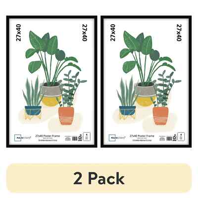 (2 pack) Mainstays 27x40 Basic Poster Frame, Black