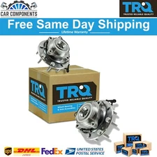 TRQ Front Wheel Bearing & Hub Assembly Set For 1999-2007 Chevy GMC Sierra Hummer