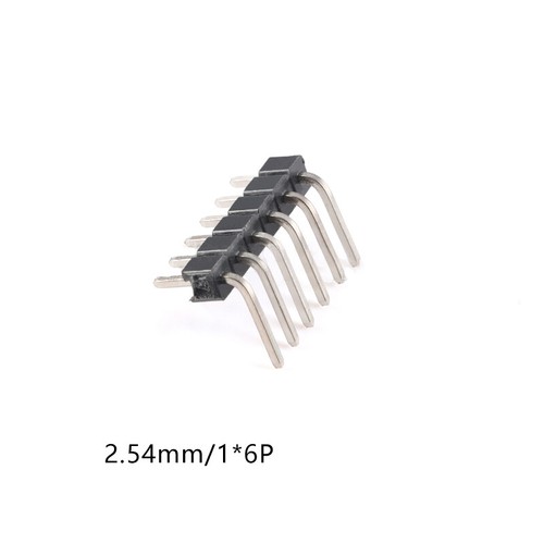 2.54mm Male PCB Single Row Righ Angle Pin Header Strip Connector 1*2Pin~1*40Pin - Picture 9 of 15