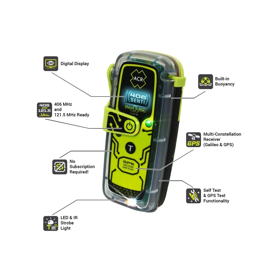ACR ResQLink View - Buoyant Personal Locator Beacon with GPS for Hiking, Boat... - Image 2 of 4