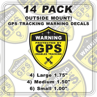 AlphaShield 6 stuks GPS-stickers, binnen- of buitenklevend voor fiets