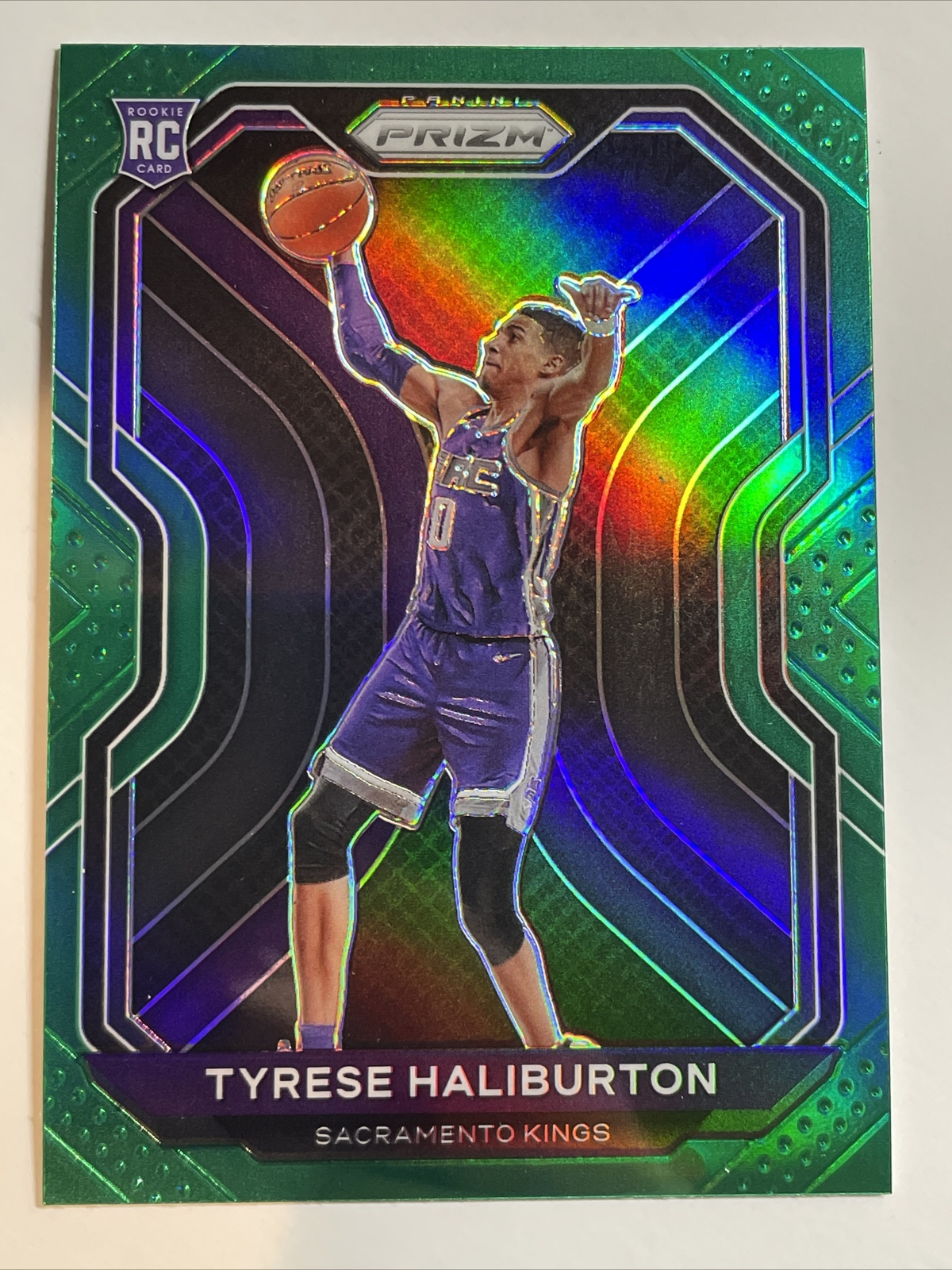 2020-21 Panini Prizm - Green Prizm #262 Tyrese Haliburton (RC)