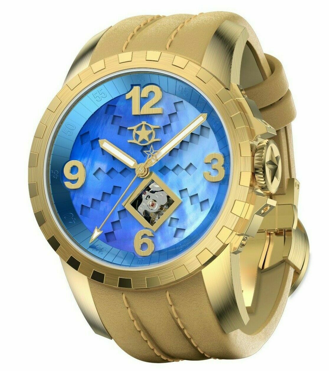 Watchstar Bellissimo Citizen Miyota 90ss 24 Jewel Automatic 28,800 bph Watch