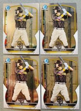 4 Lot 2023 Bowman Chrome Prospects Baseball #BCP-75 Samuel Zavala Base Padres