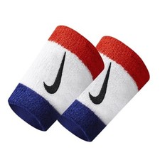 POLSINI NIKE SWOOSH DW WRISTBAND N0001586620OS BIANCO BLU ROSSO TENNIS BASKET