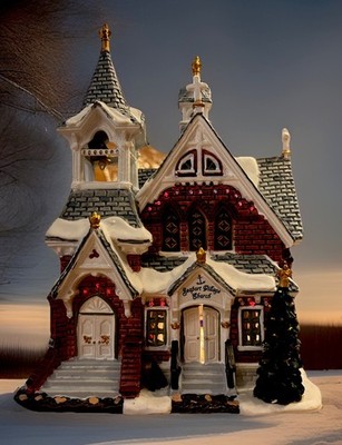 Lemax Fiber Optic Christmas Village Collection  Seaport Village Church  Works