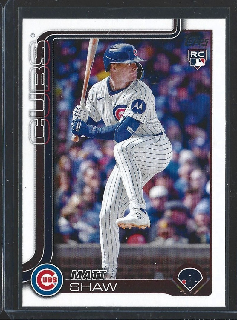 2025 Topps Update Series #US200 RC Matt Shaw Rookie Chicago Cubs
