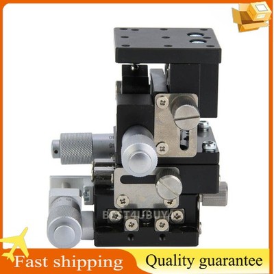  3-Axis Linear Stage 40x40mm XYZ Optical Manual Displacement Platform Aluminum