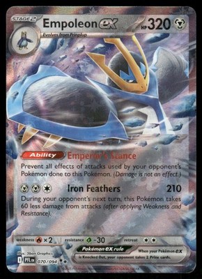 Pokemon Cards Empoleon ex 070/094 Phantasmal Flames Double Rare NM *4